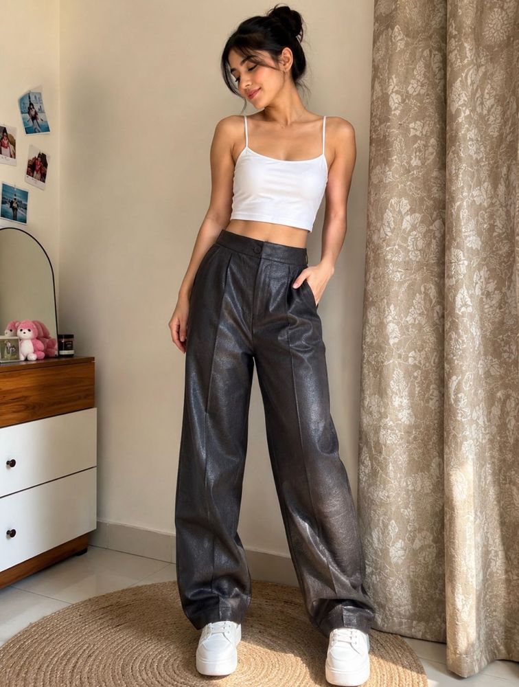 Chic Faux Leather Pants