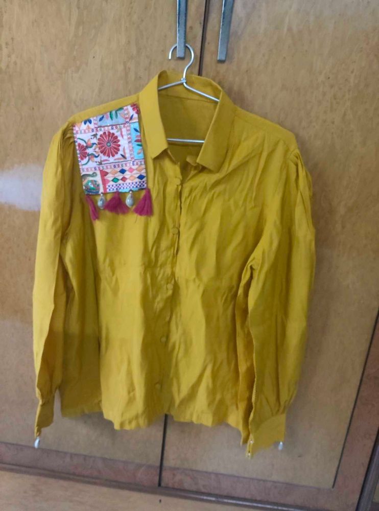 Mustard yellow shirt