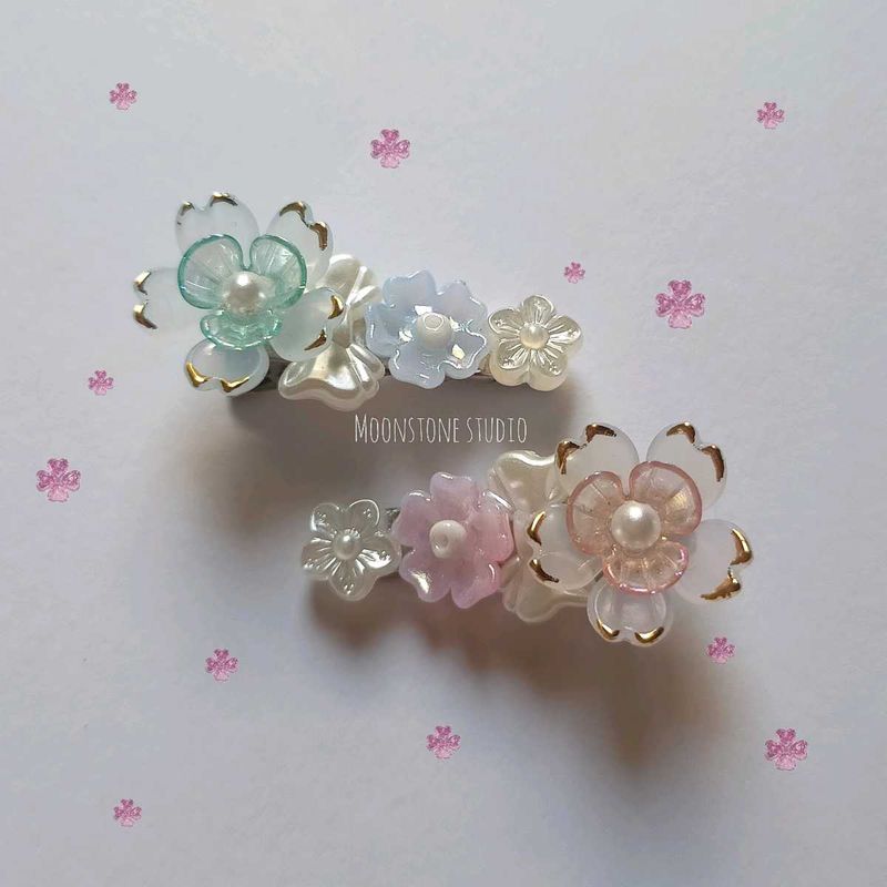 whimsical Floral Hair Clips