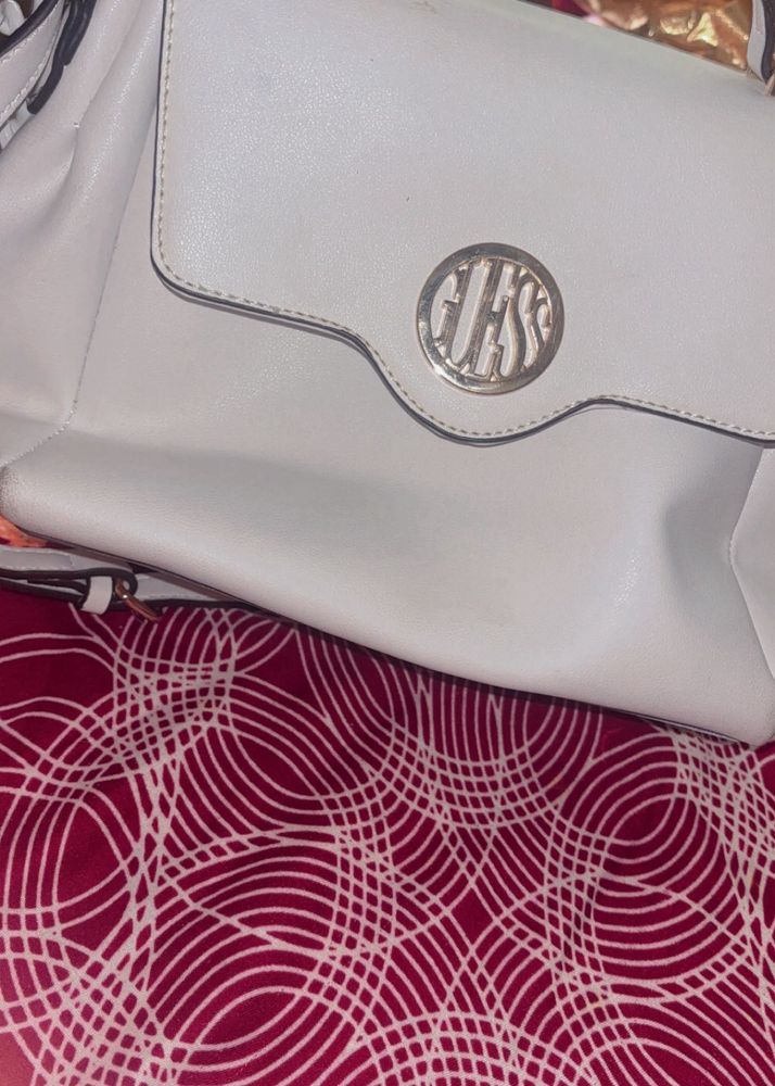 white guess bag