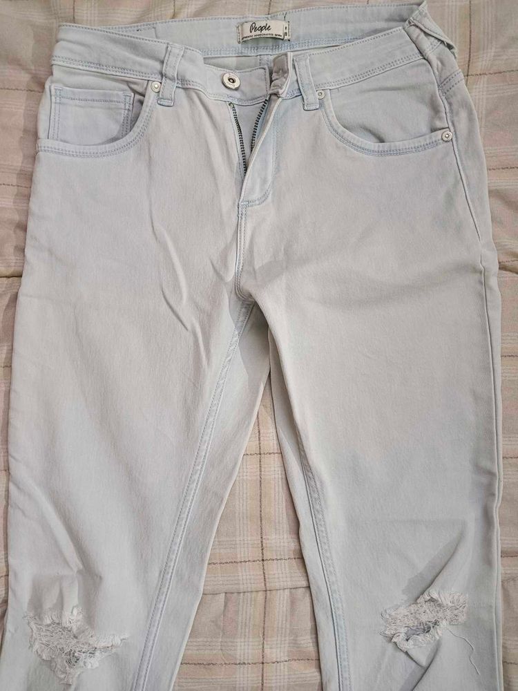 Light Blue Distressed Jeans