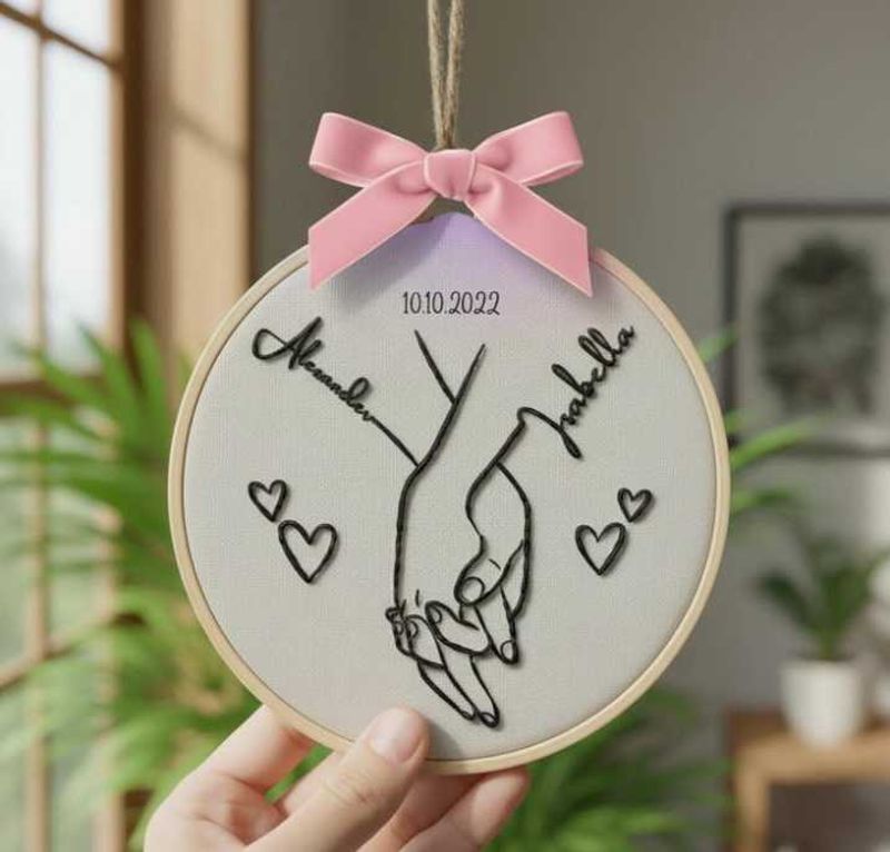 Valentine's day special embroidery hoops