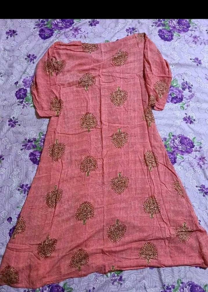 Stylish Pink Kurta with Tree Print