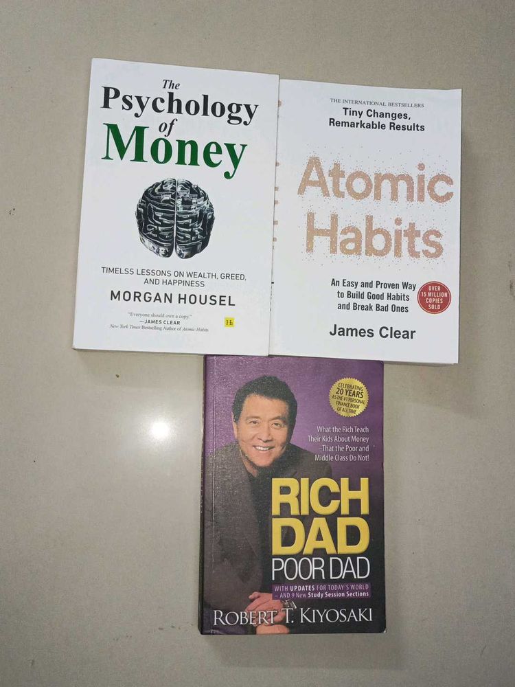 Atomic Habits, Psychology of Money &amp; Rich Dad