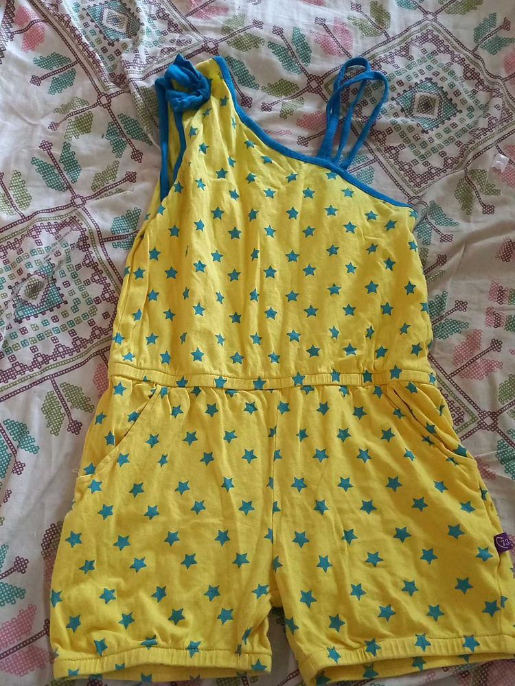 Starry Yellow Romper