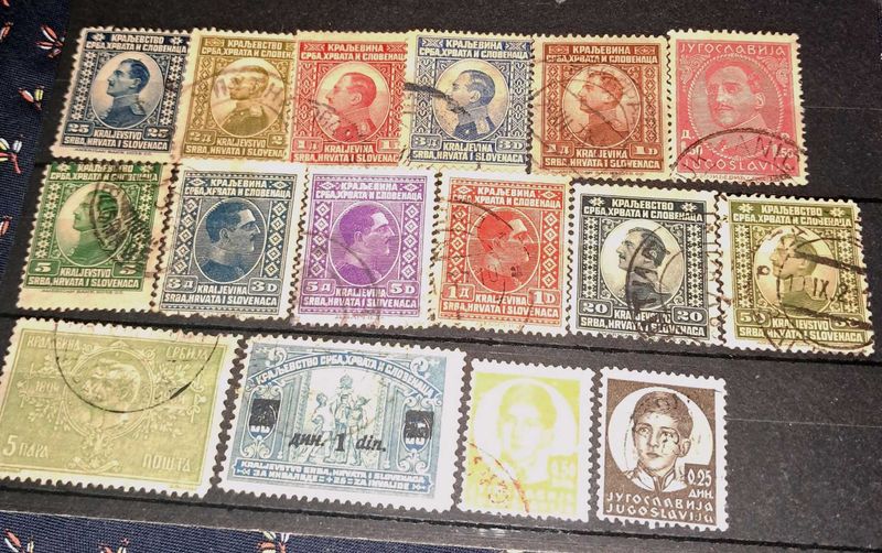 16 1950s Yugoslavian old used stamps