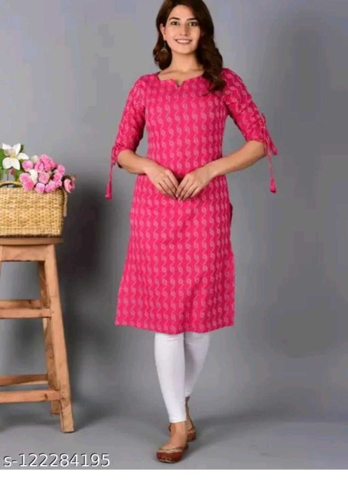 Pink Printed Kurti