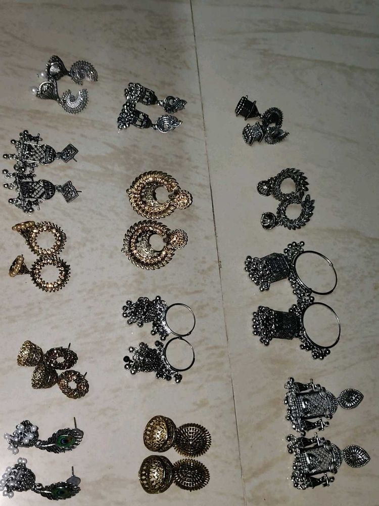 13 Assorted Ethnic Earrings Set