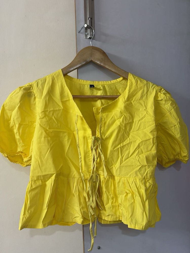 Yellow Puff Sleeves