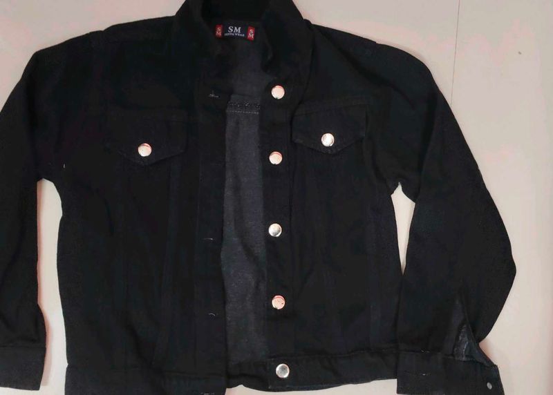 Black denim jacket