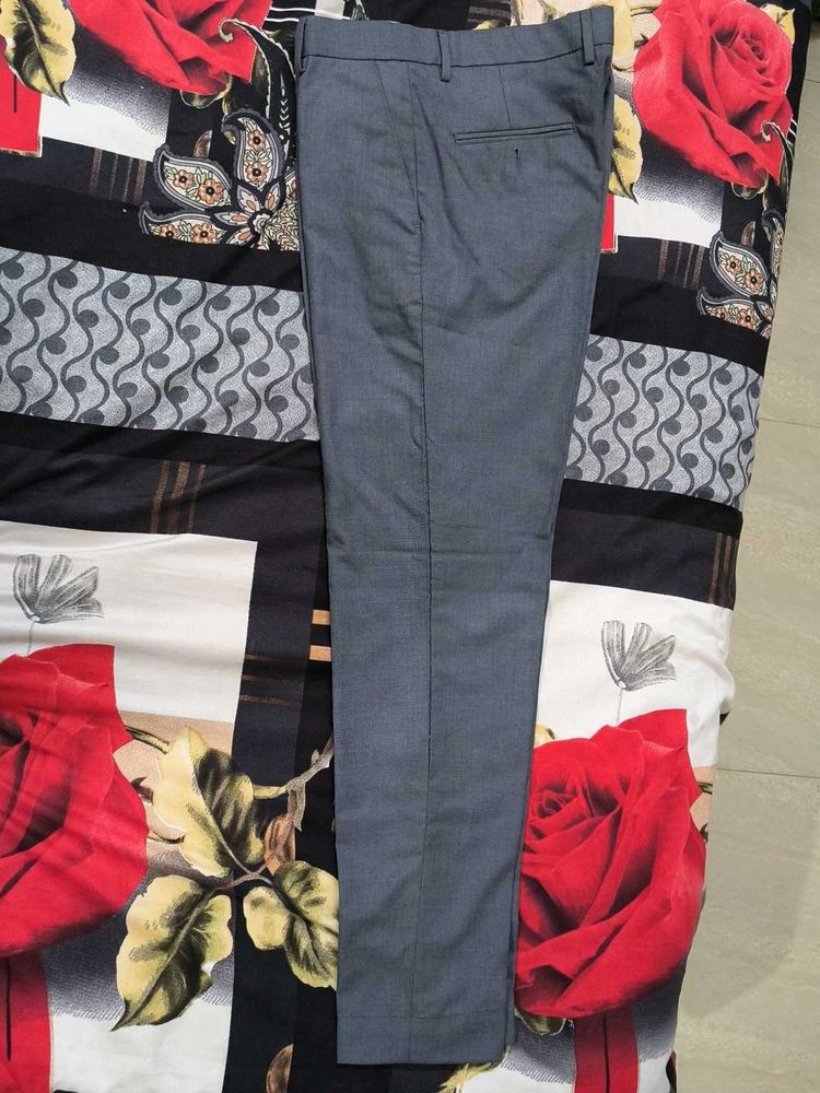 Men's Grey Formal Trousers