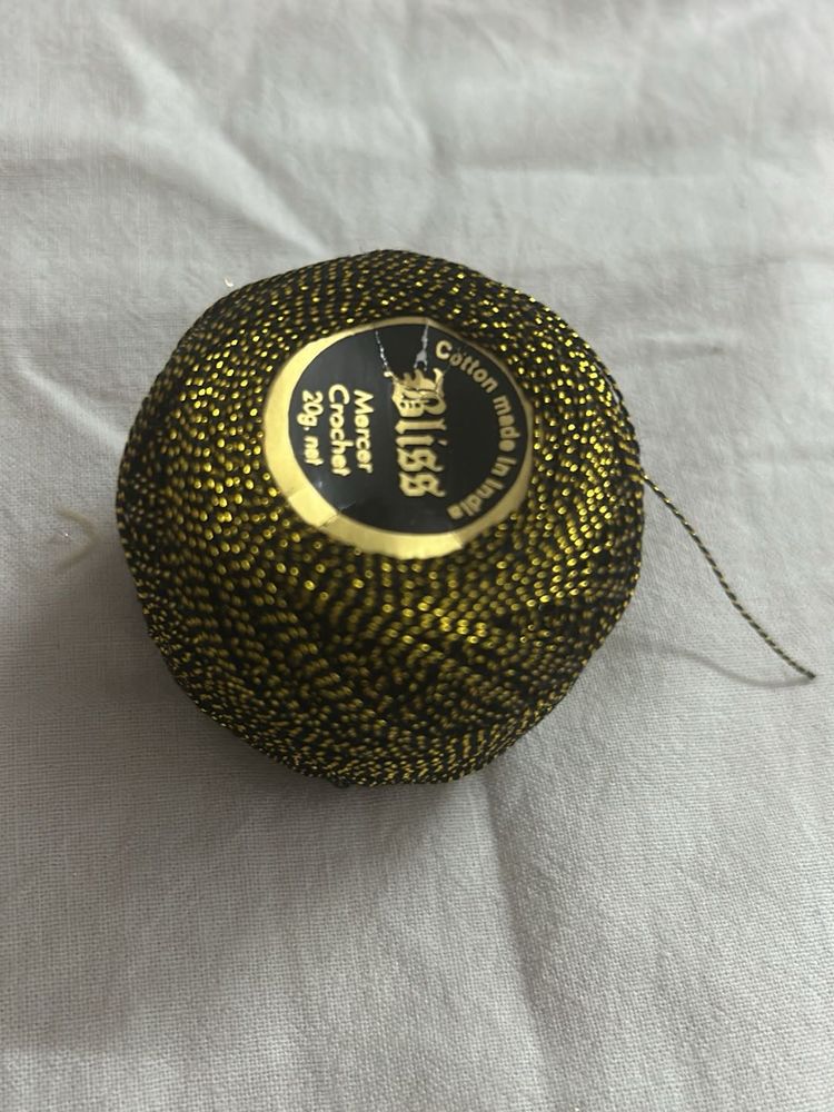 Bliss Mercer Crochet Thread Gold