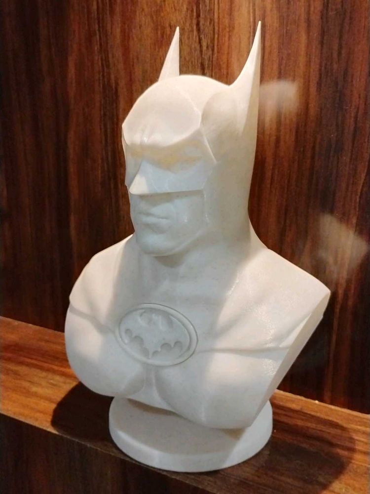 Batman Bust Figurine 3d printed in marble