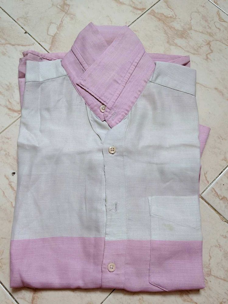 XL Men's Casual Colorblock Shirt