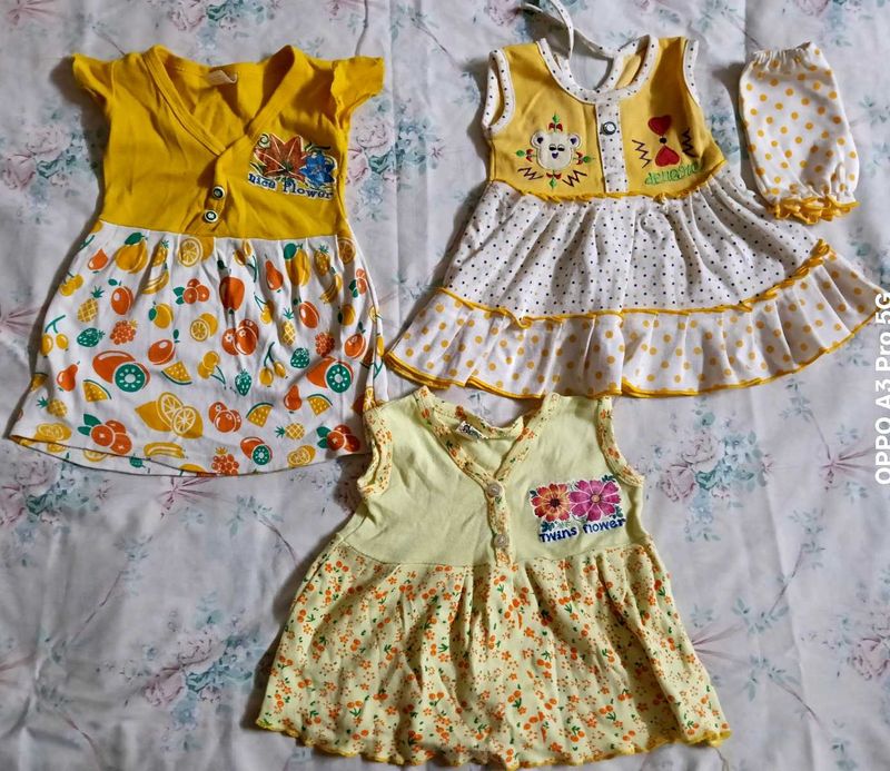 Cute Baby Girl Dresses - 3 Pack