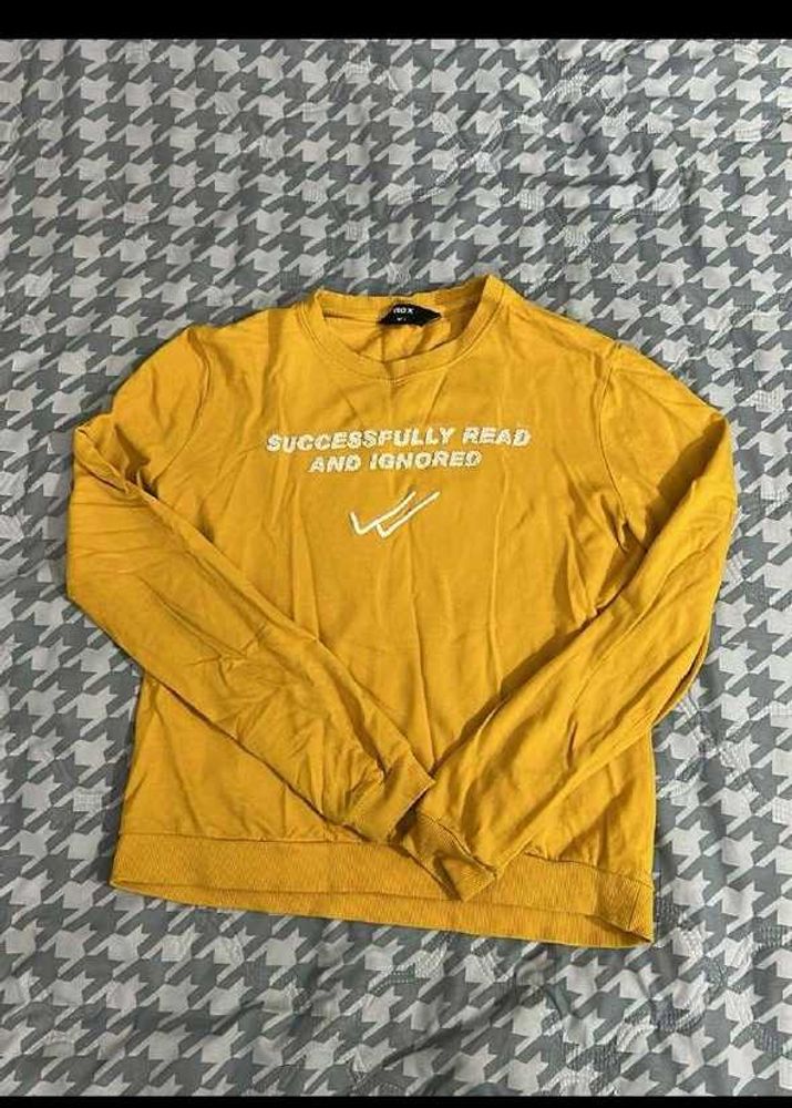Yellow Graphic Print Sweatshirt