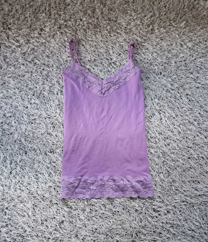 Purple Lace Trim Camisole