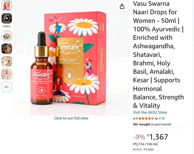 Vasu Swarna Naari Drops for Women