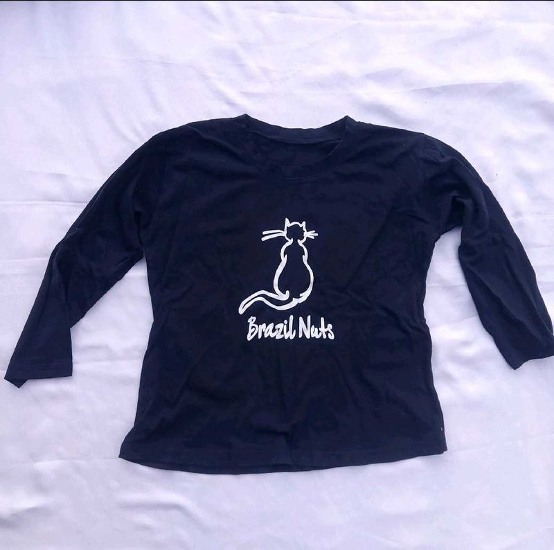 Black Long Sleeve Graphic Tee