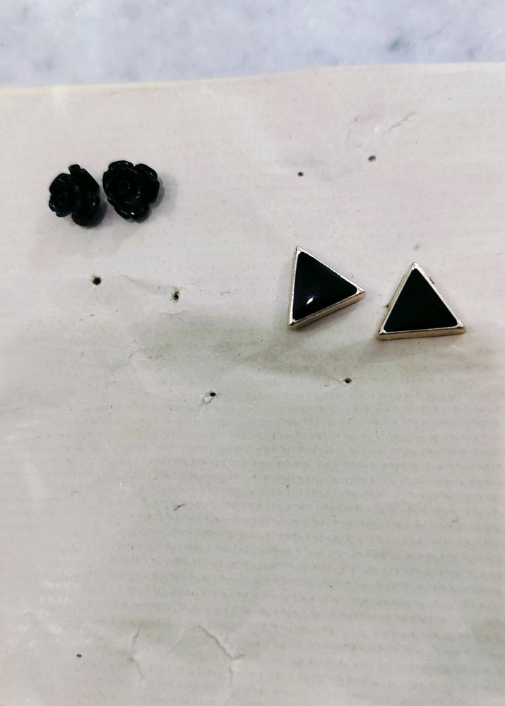 Combo Of 2 Black Studs