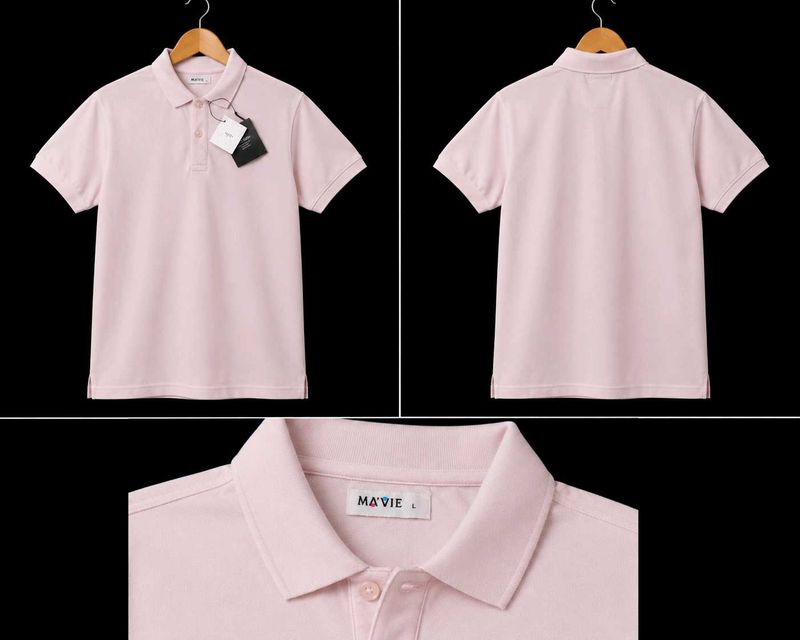 MAVIE Men's Light Pink Polo T-Shirt | Regular Fit