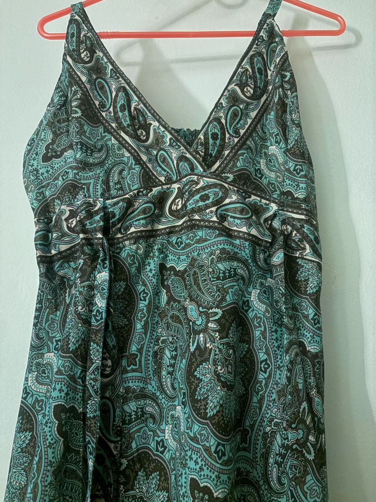 Boho Paisley Print Maxi Dress