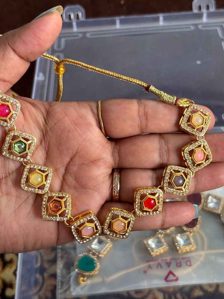 Ethnic Necklace with Colorful Stones