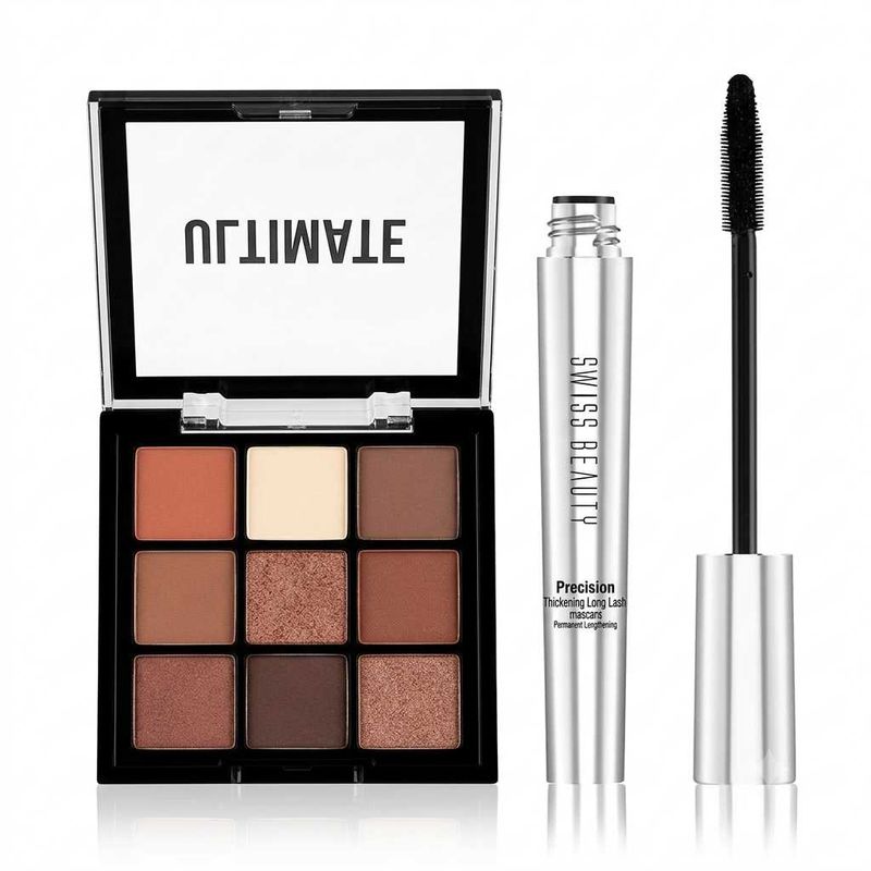 COMBO Swiss Beauty Eyeshadow Palette &amp; Mascara