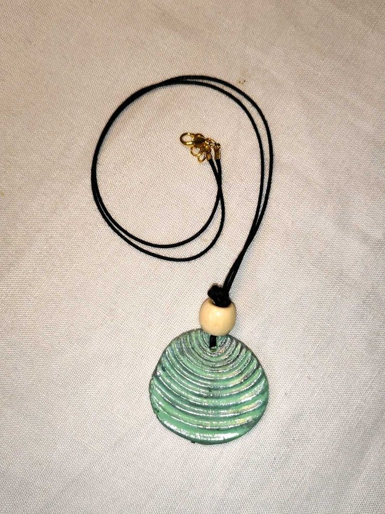 Unique teal Pendant Necklace