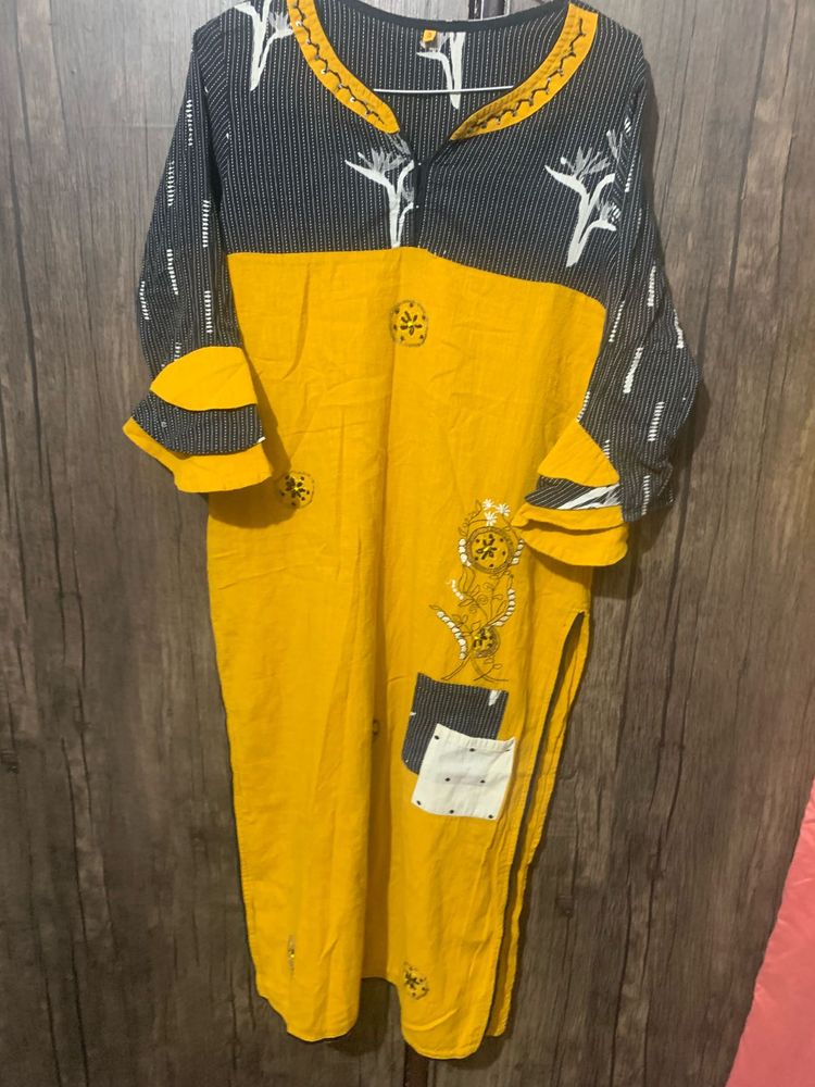 Stylish Yellow Kurta