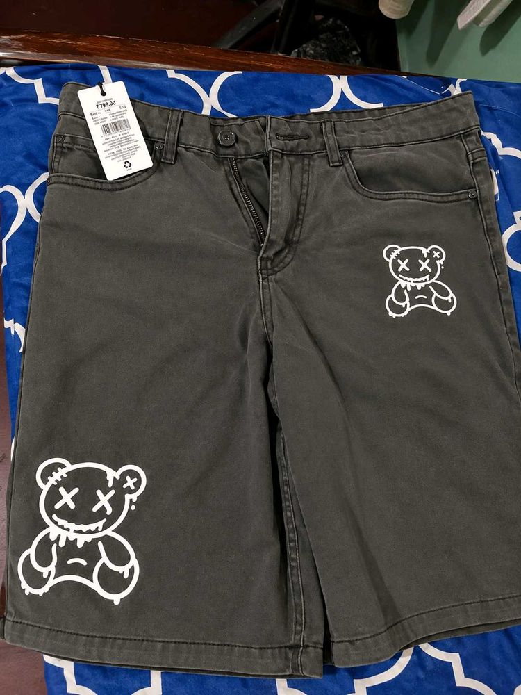 Cool Teddy Bear Print Shorts capri [ NEW ]