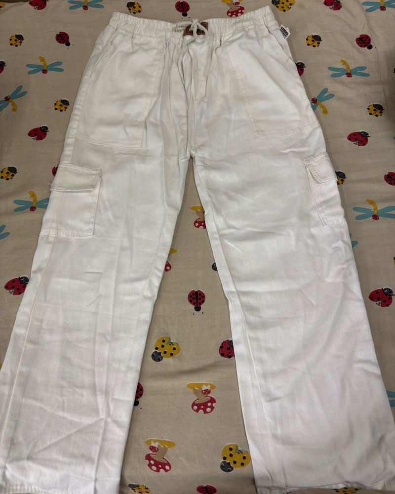 White Cargo Pants