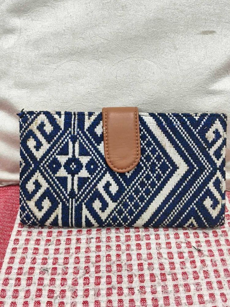 Boho Woven Clutch Wallet