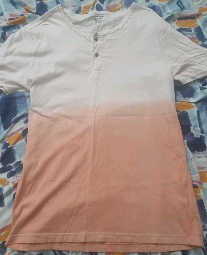 Men's Dip-Dye Henley T-Shirt
