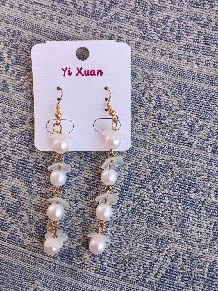 Elegant Pearl Dangle Earrings