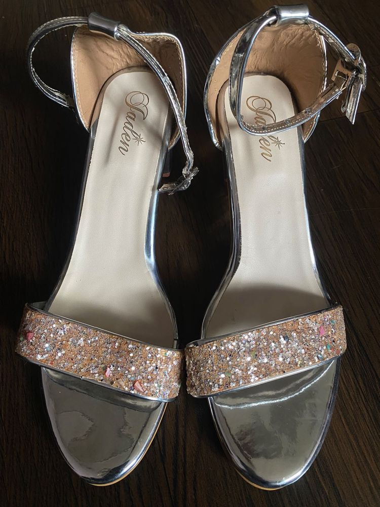 Sparkling Silver Heels
