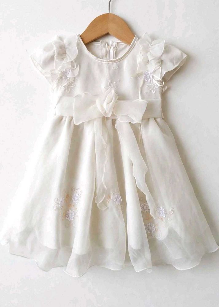 Elegant White Baby Girl Dress