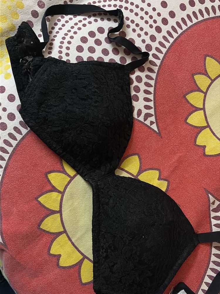 Black Lace Bra
