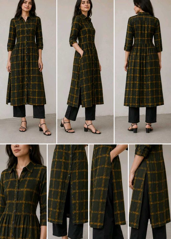 Chic Checked Kurti 🍂
