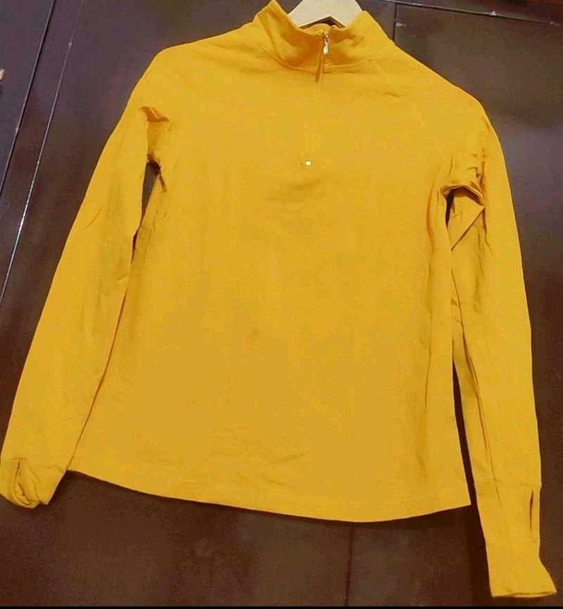 Musturd 1/4 Zip Long Sleeve Top 30 Bust