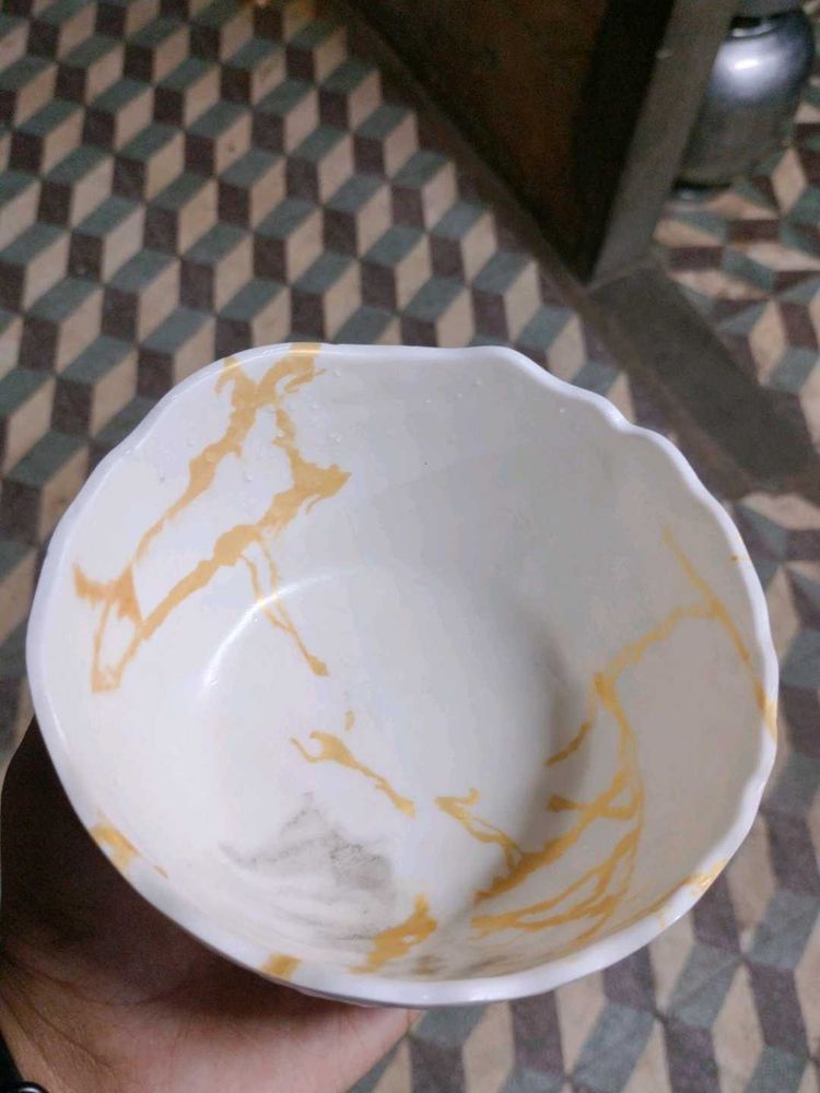 Unique Marble Design Ceramic Bowl