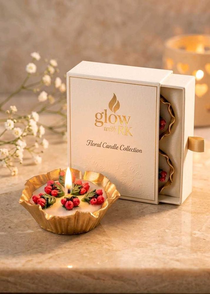 Floral Candle Collection with Berries