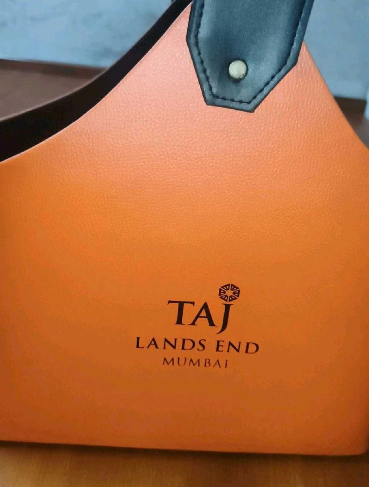 Orange Taj Lands End Tote Bag