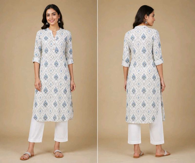 Elegant Printed Kurta with Pants