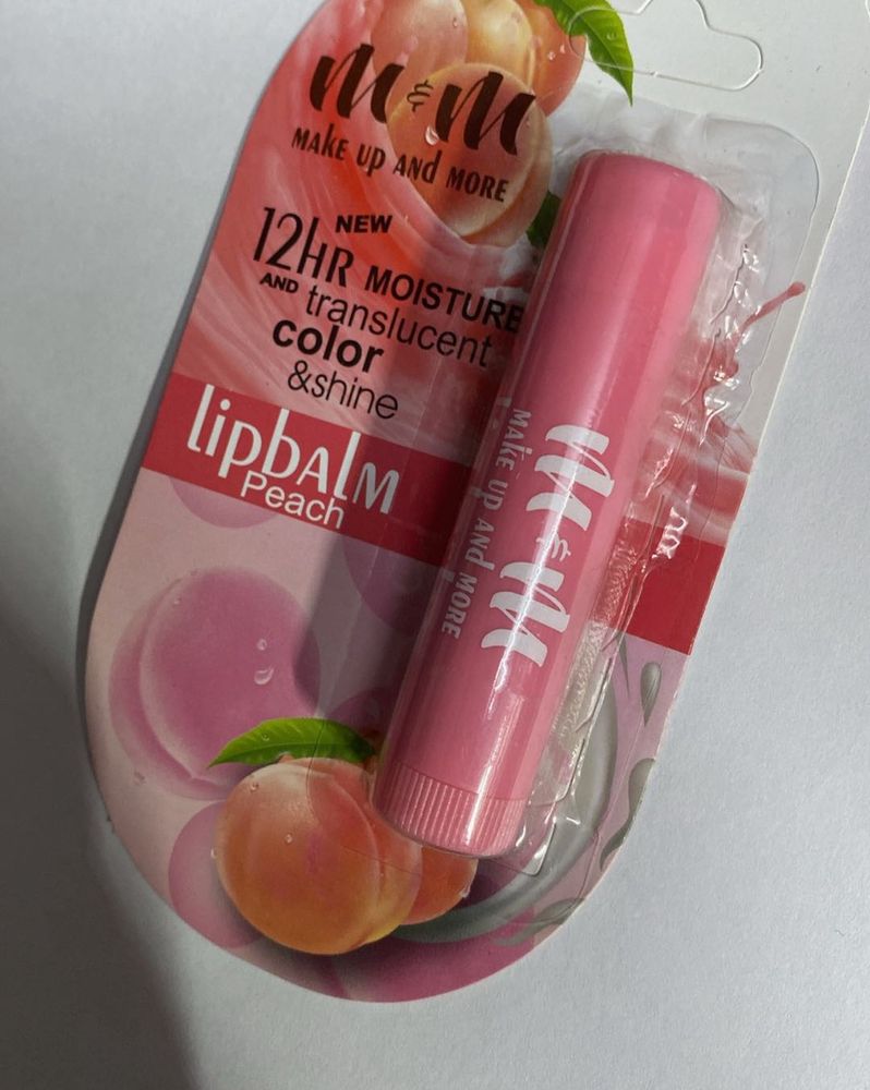 M&amp;M Lip Balm- Peach and Strawberry