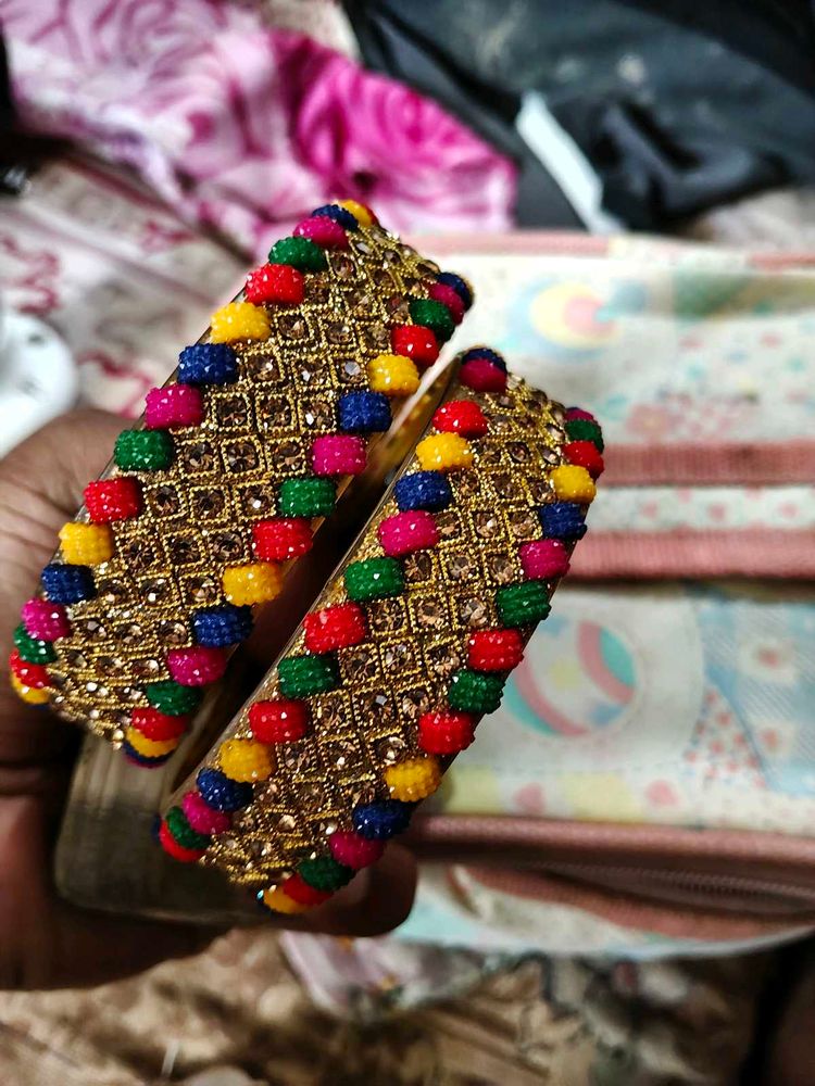 Embellished Multicolored Bangles