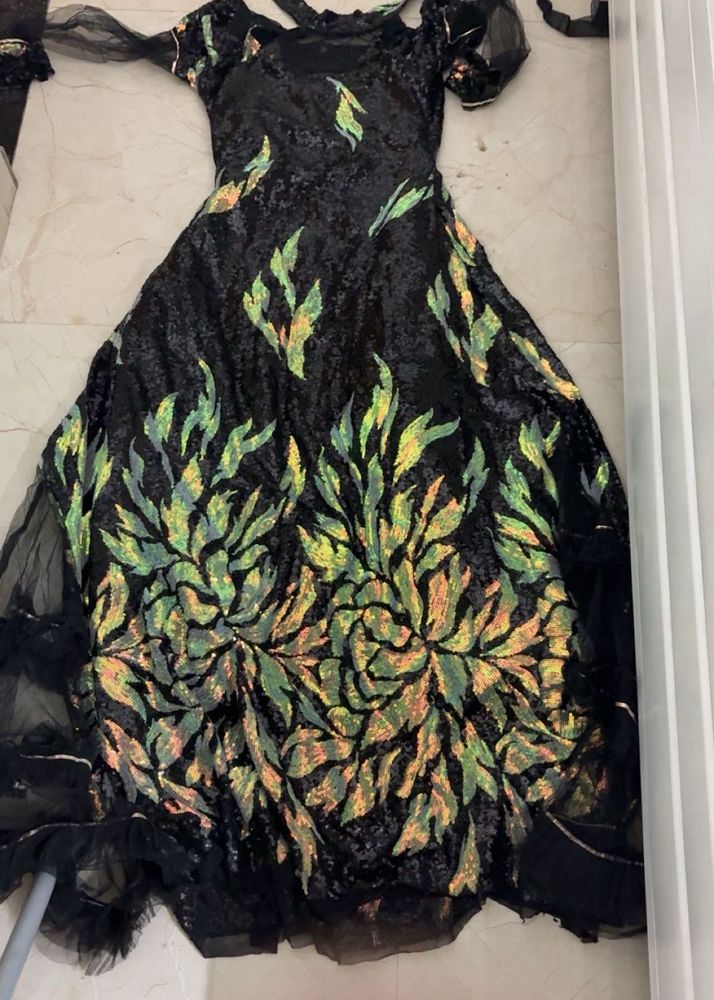 Sequin Floral Gown