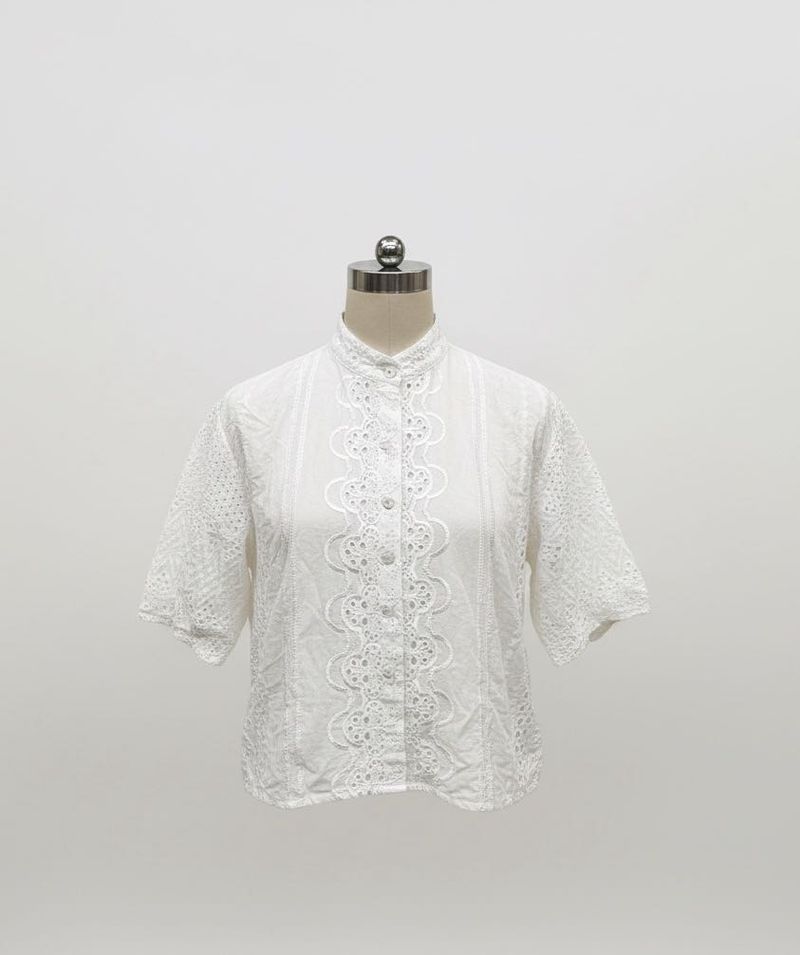 Elegant White Embroidered Top