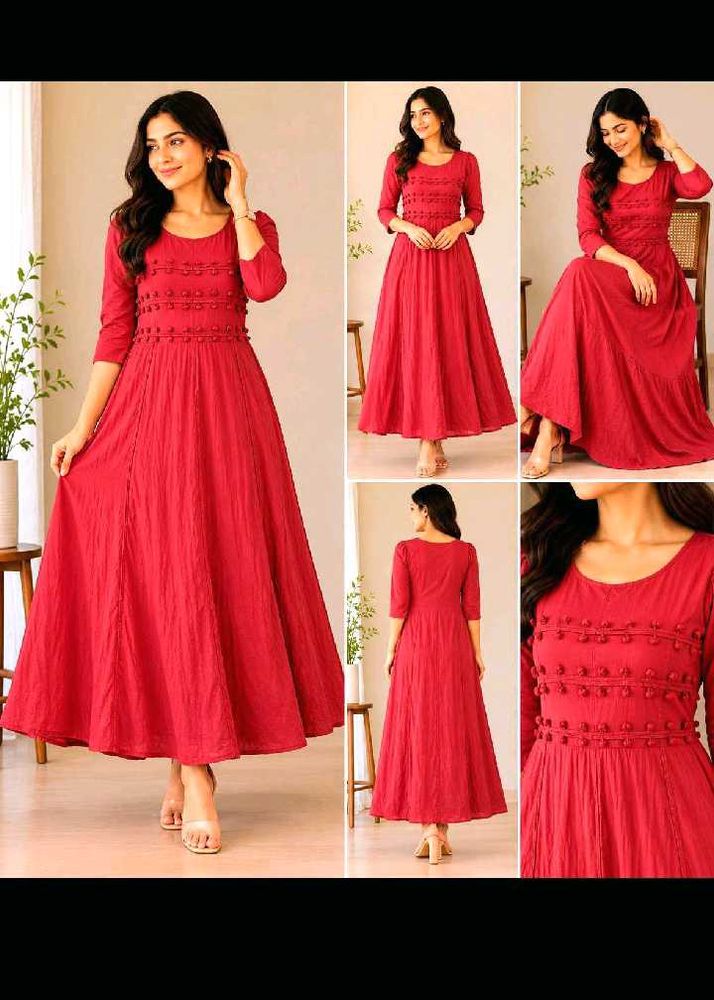 Elegant Red Anarkali Gown