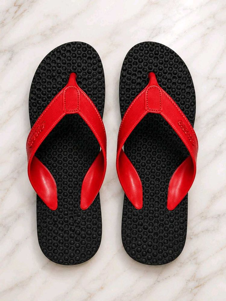Red &amp; Black Flip Flops